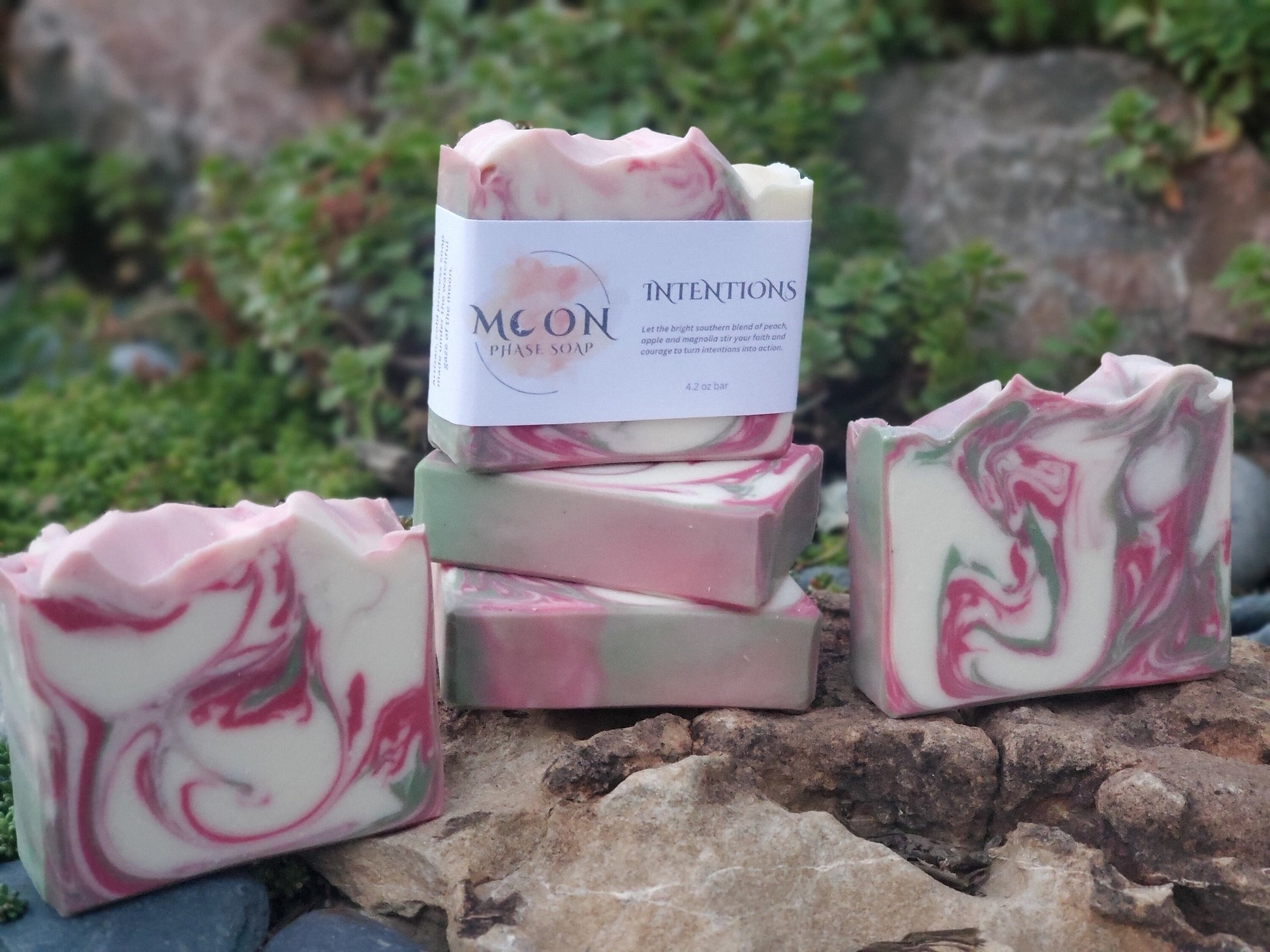 Intentions - Peach, apple, and magnolia scented artisan bar soap