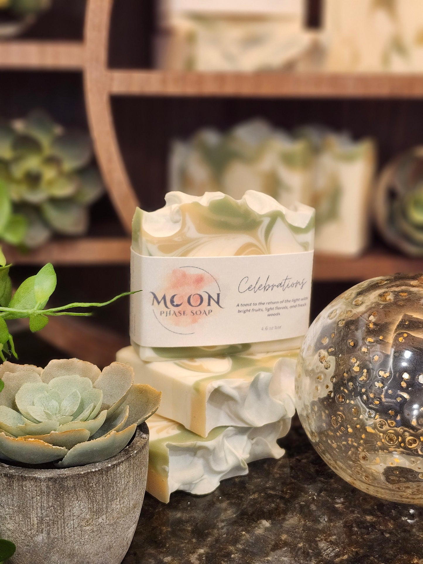 Celebrations - Light fruits, champagne and woods scented artisan bar soap