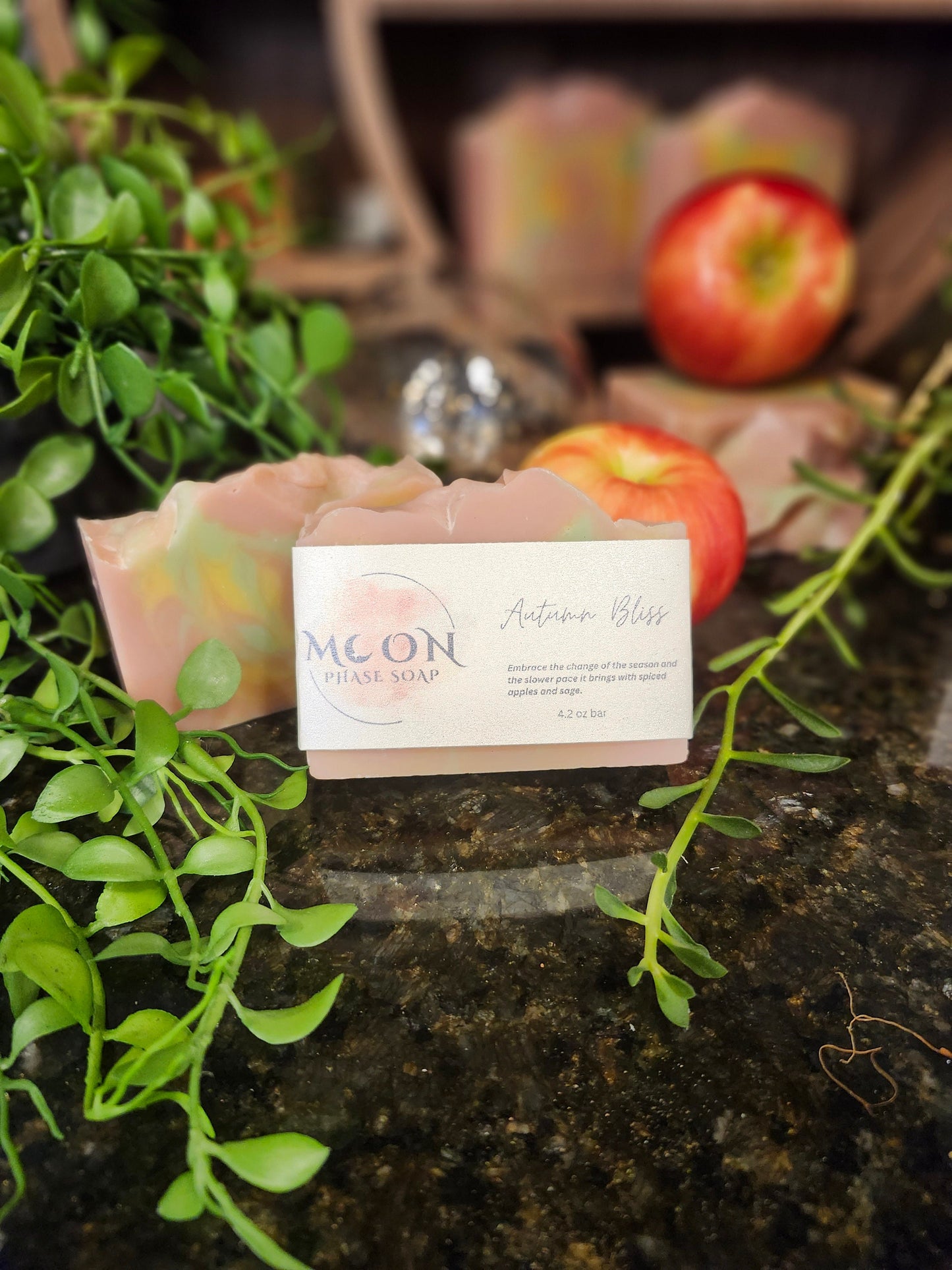 Autumn Bliss - A spiced apple scented artisan cold process bar soap